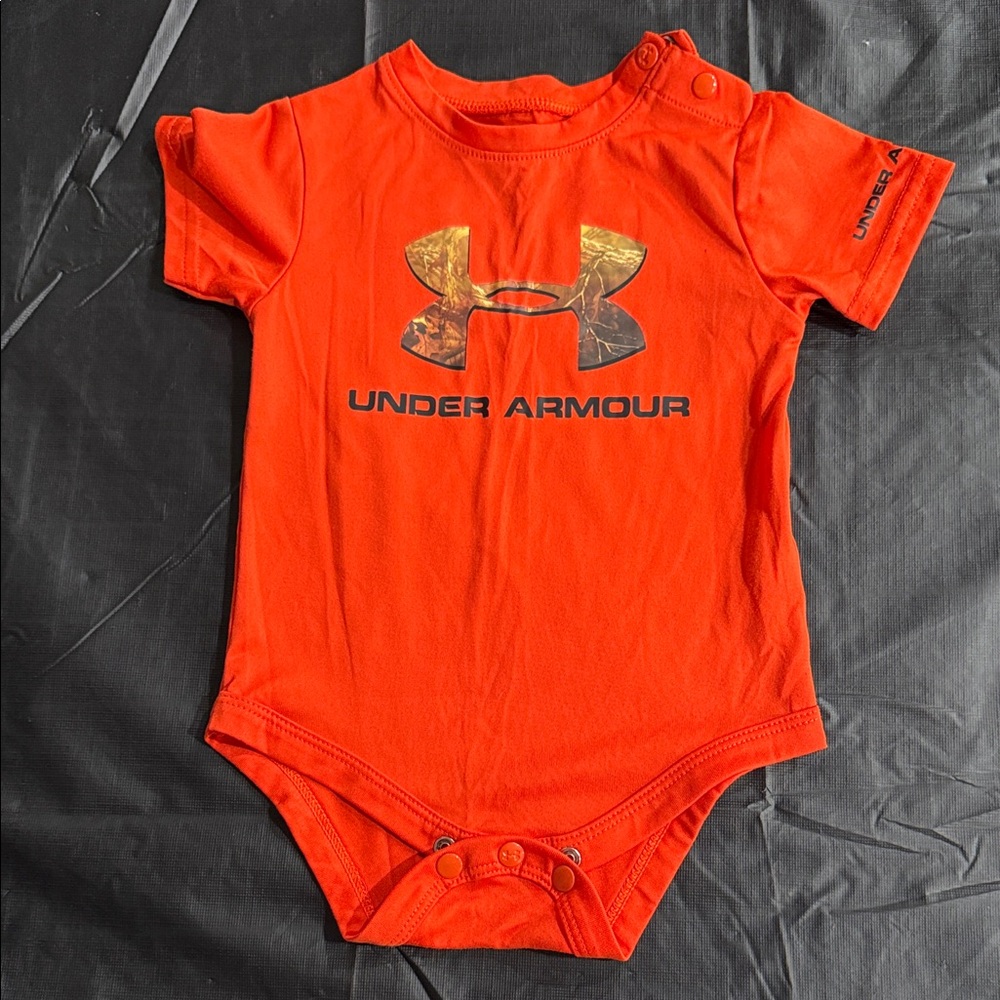 Under Armour Bright Orange Infant Bodysuit